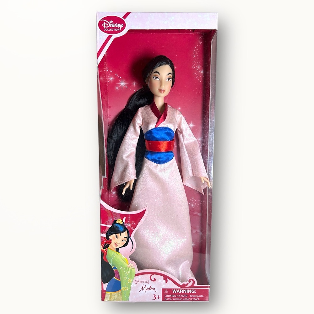 Disney Princess Mulan Doll – Classic Collection, Pink Dress with Blue & Red Sash